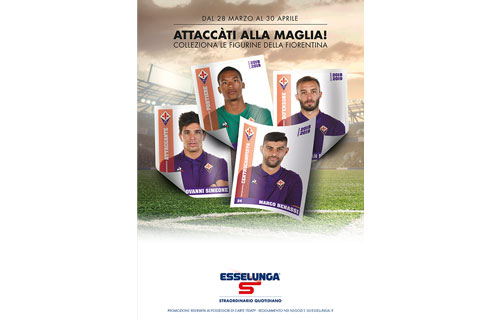 Attaccàti alla maglia: colleziona le figurine della Fiorentina Esselunga torna in campo con i Viola