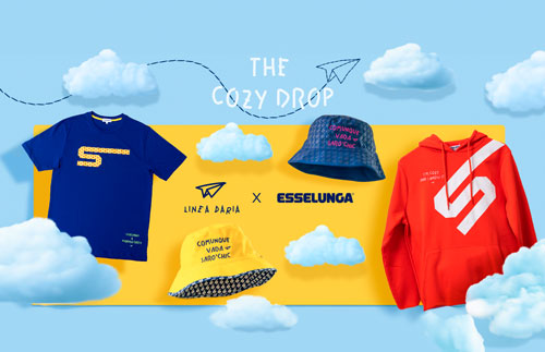 Creatività grafica dell'iniziativa The Cozy Drop