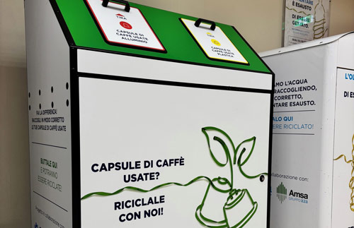 Immagine contenitore Esselunga per la raccolta delle capsule caffè usate